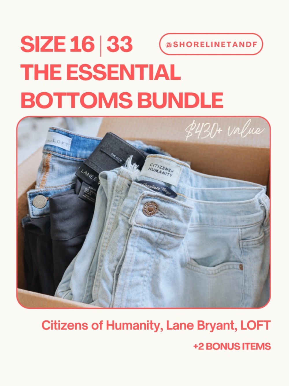 Womens Clothing Lot Bottoms Bundle Citizens of Humanity LOFT Lane Bryant Size 16